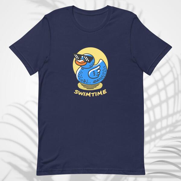 swimtime duck bella unisex t shirt