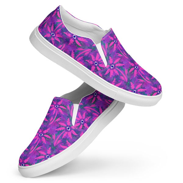 purple palm grove women’s canvas shoes