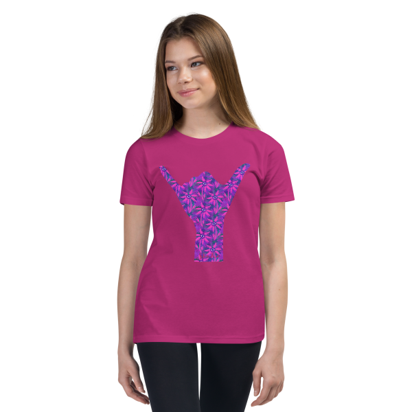 shaka purple eye youth t shirt