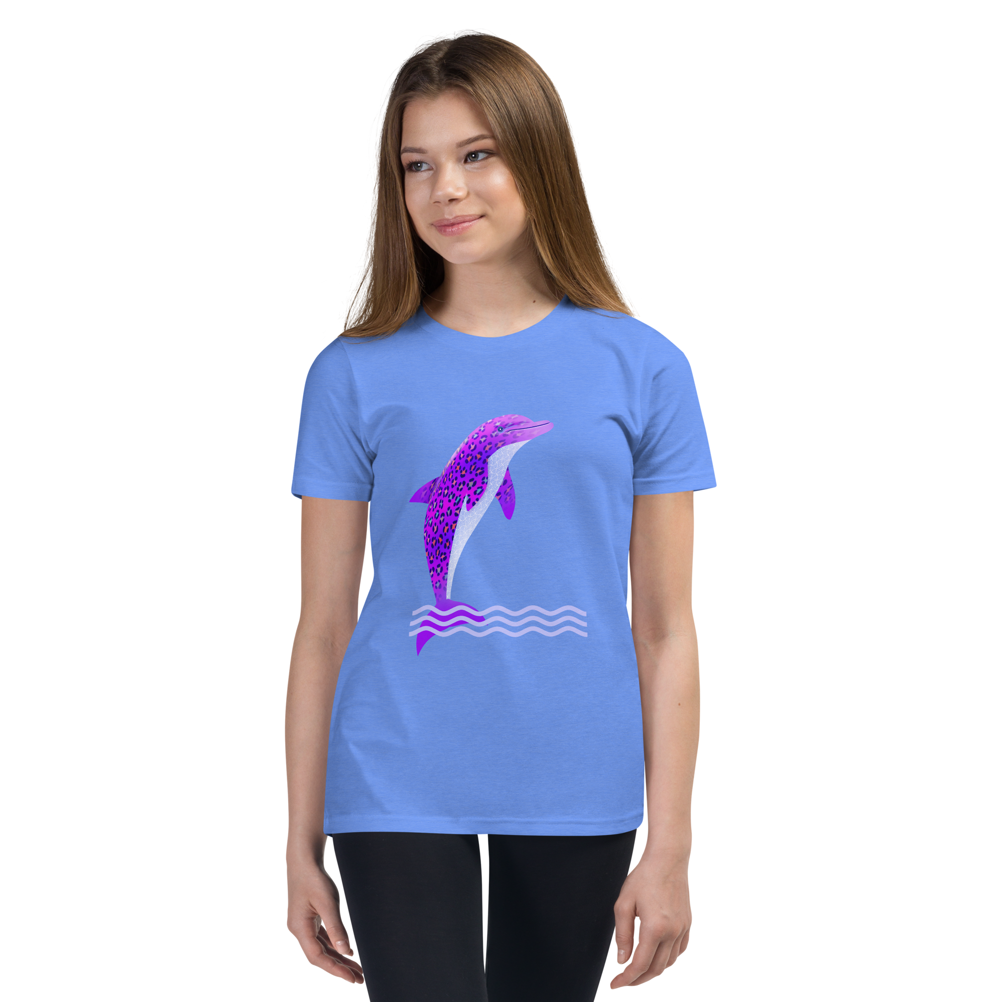 leopard dolphin youth t shirt